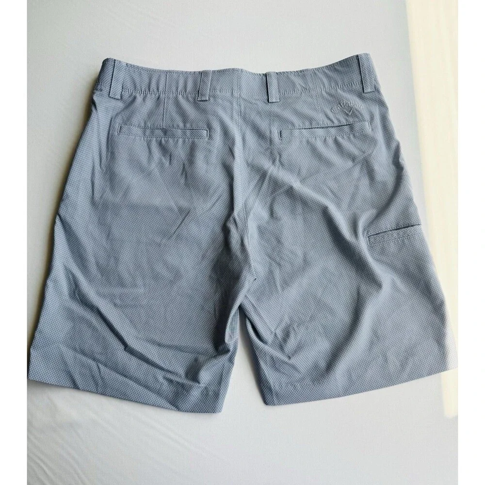Callaway Men's Grey Micro Plaid Performance Golf Shorts